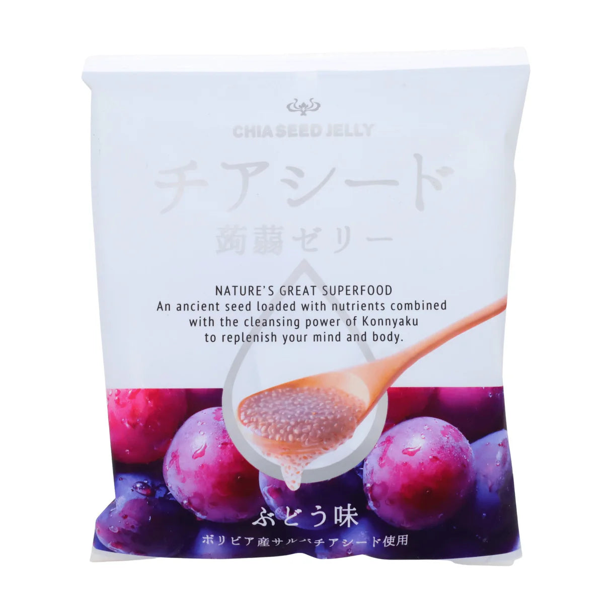 WAKASHO CHIA SEED KONNYAKU JELLY GRAPE 175G