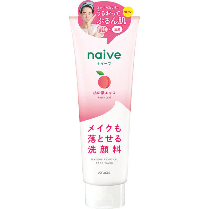 NAIVE MAKE UP REMOVAL FACE WASH PEACH LEAF 130G