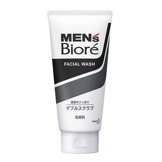 MEN'S BIORE FACIAL WASH DOUBLE SCRUB 130G