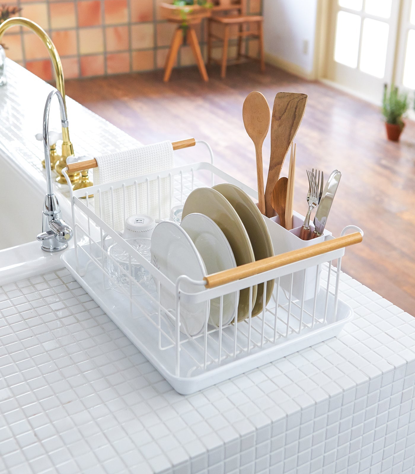 Dish Rack - Steel + Wood – Sunrise Mart Brooklyn