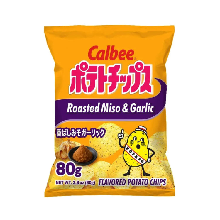 Calbee Potato Chips Roasted Miso Garlic 80g