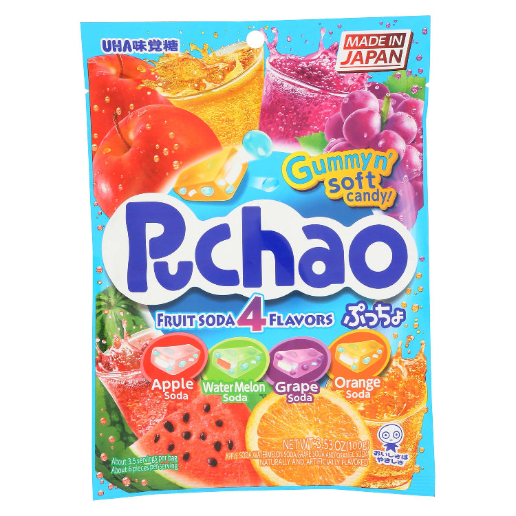 Uha Puchao Gummy Fruit Soda 4 100g