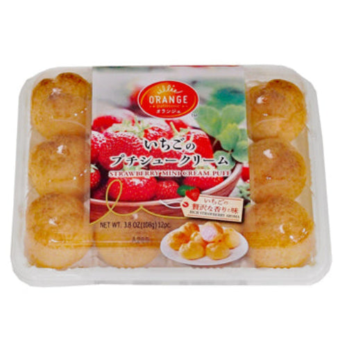 ORANGE MINI CREAM PUFF STRAWBERRY 108G