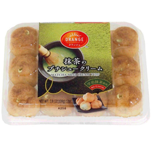 ORANGE MINI CREAM PUFF MATCHA 108G