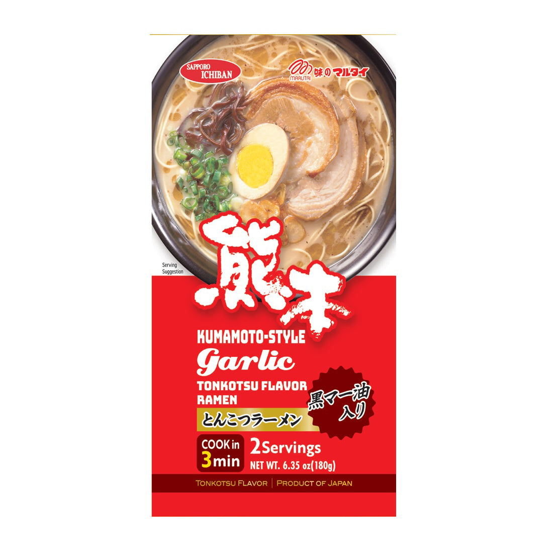 Sapporo Ichiban Garlic Tonkotsu Ramen 180g