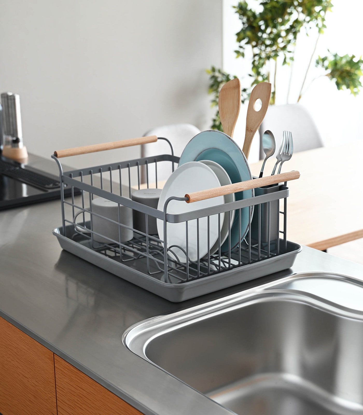 Dish Rack - Steel + Wood – Sunrise Mart Brooklyn